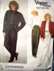 2853 VOGUE MONTANA BROAD JACKET, CUFF PANTS, BAND TOP PATTERN 8,10,12, 16 choice